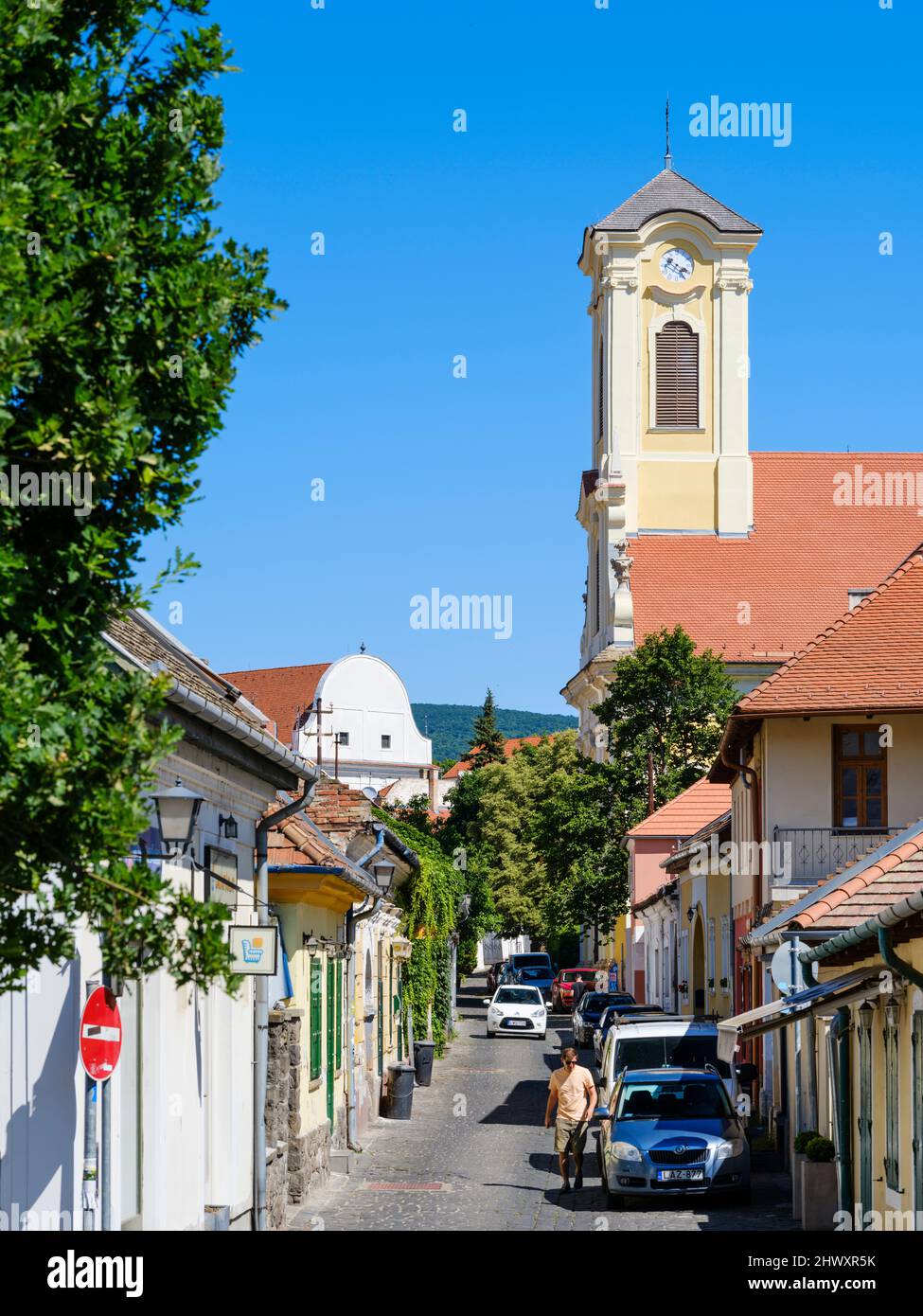 Chiesa cattolica di San Pietro e Paolo . La città di Szentendre vicino a Budapest. Europa, Europa orientale, Ungheria Foto Stock