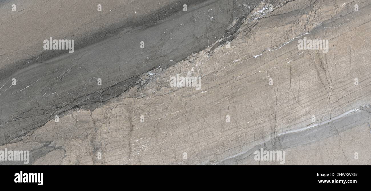 Marmo granito sfondo parete superficie nero motivo grafico astratto luce elegante pavimento ceramica controtura pietra lastra liscia piastrelle naturali per i Foto Stock