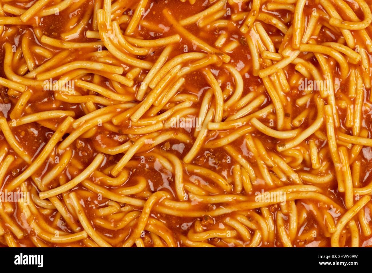Primo piano di Spaghetti bolognese. Full frame Foto Stock