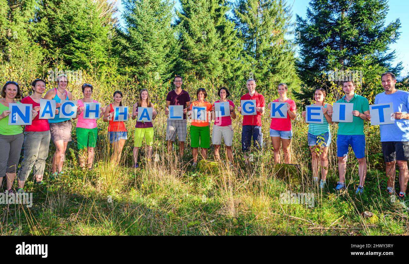 Teambuilding esercizio - creazione di parole Foto Stock