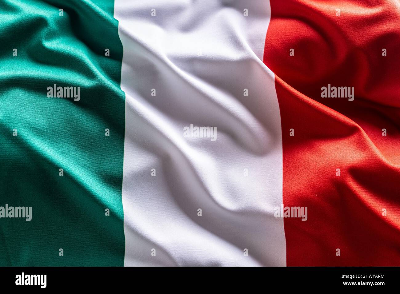 Bandiera dell'Italia. Simbolo nazionale del paese e dello stato. Foto Stock