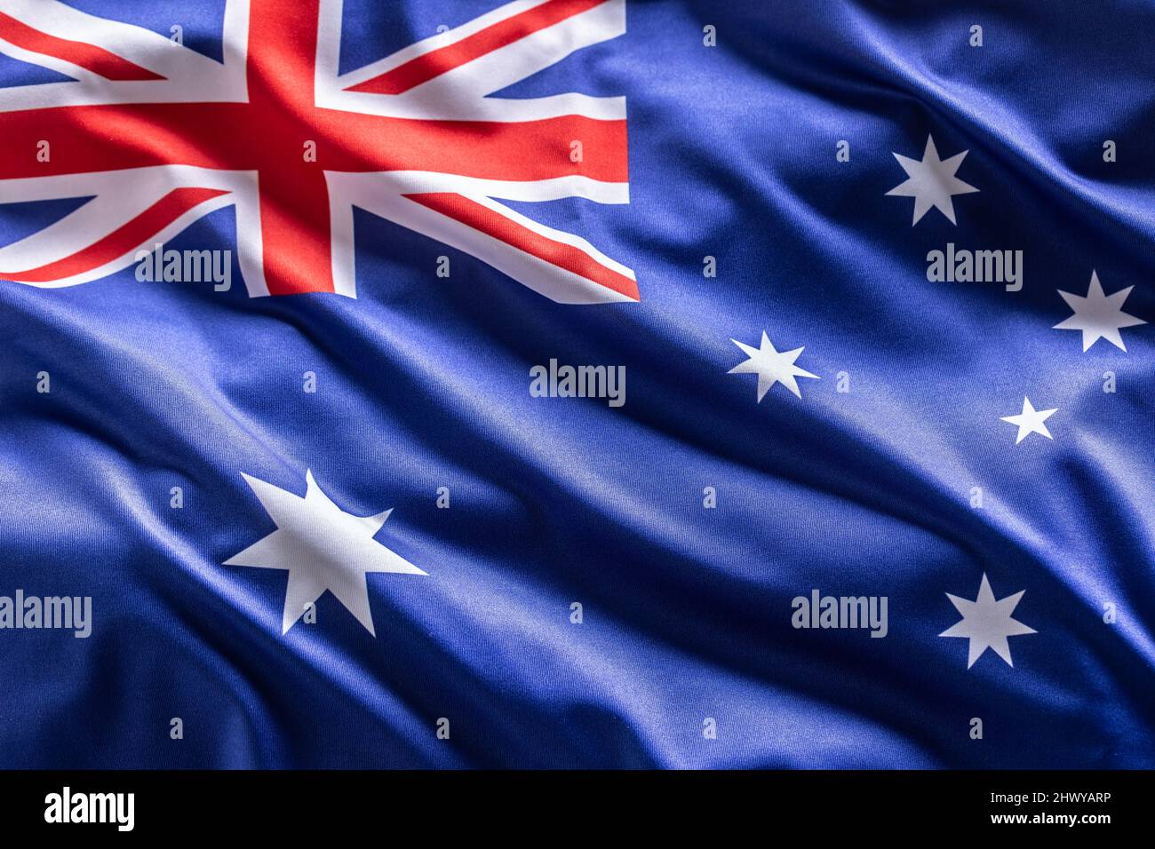 Bandiera dell'Australia. Simbolo nazionale del paese e dello stato. Foto Stock