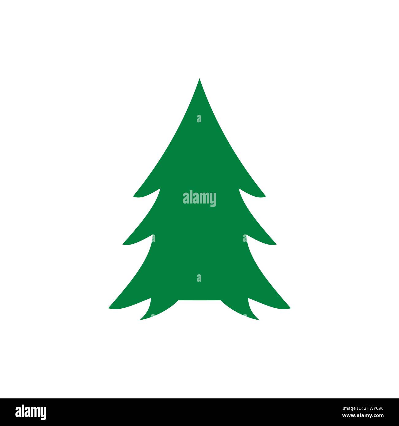 Modello di disegno del logo di Pine Tree. Pine Tree Hotel Resort Wood Park Logo Design Illustrazione Vettoriale