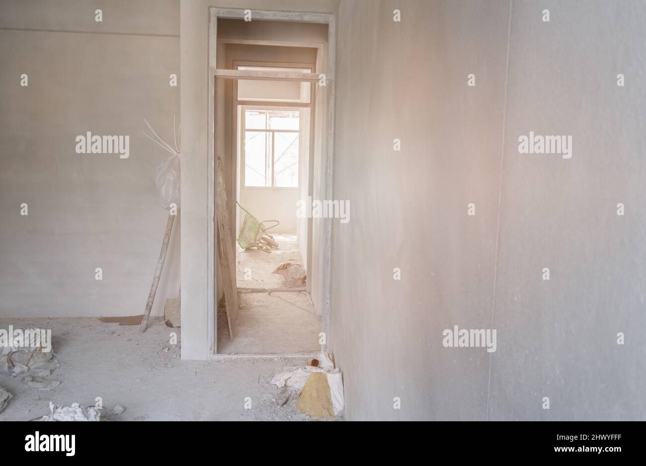alloggiamento interno in cantiere Foto Stock