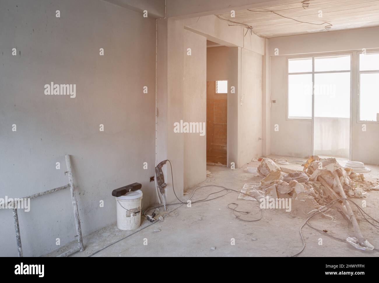 alloggiamento interno in cantiere Foto Stock