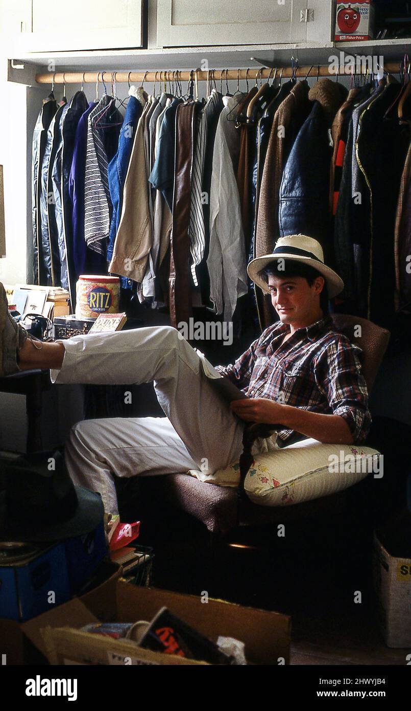 Attore Kyle MacLachlan a casa a Seattle USA 1984 Foto Stock