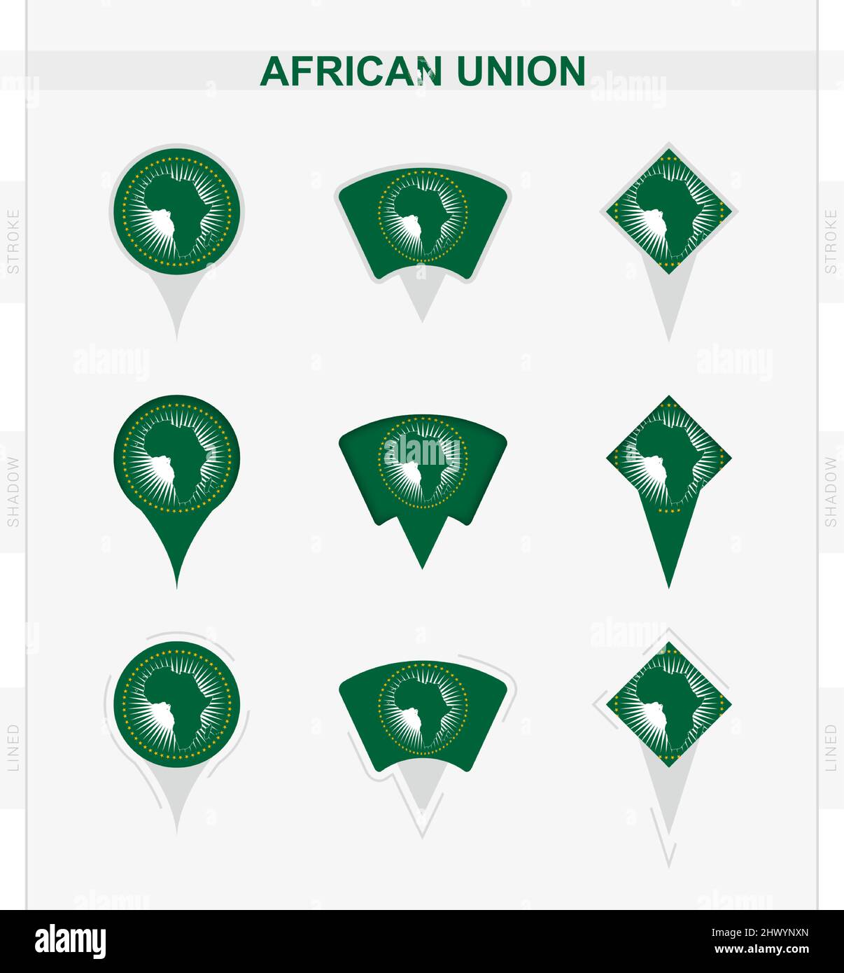 Bandiera UNIONE AFRICANA Stamina Poly In Diverse Dimensioni - Foto 7