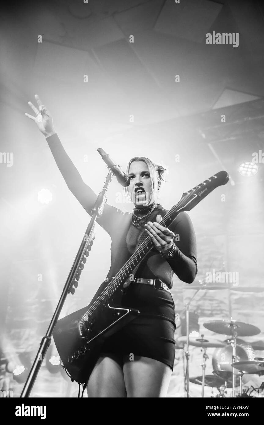 Halestorm - una serata con Halestorm - Set elettrico - Barrowland Glasgow 7th marzo 2022 Foto Stock