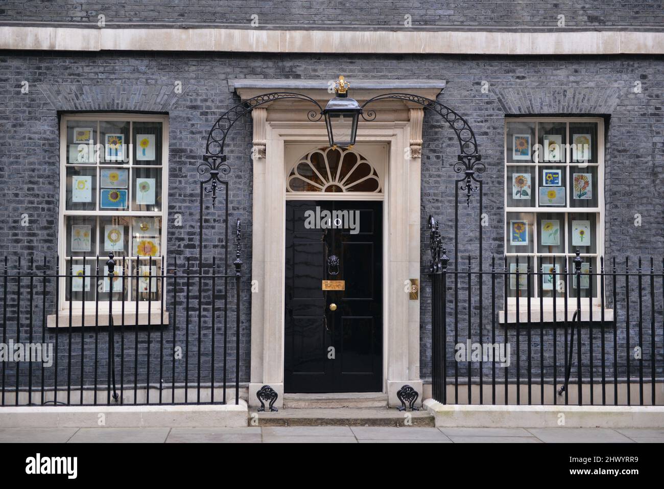 No 10, ingresso Downing Street Foto Stock