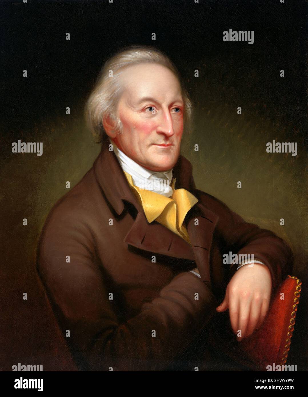 Ritratto del padre fondatore americano degli Stati Uniti, George Clymer (1739-1813) copia dopo Charles Willson Peale, olio su tela, c.. 1807-10 Foto Stock