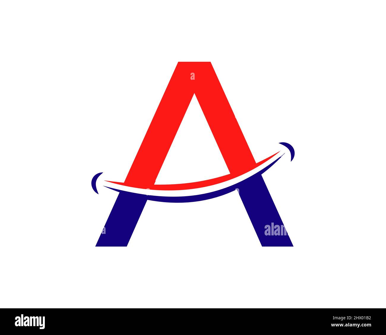 Logo sorriso con un concetto di lettera. Lettera iniziale un logo felice. Lettera A concetto di logo Smile Illustrazione Vettoriale