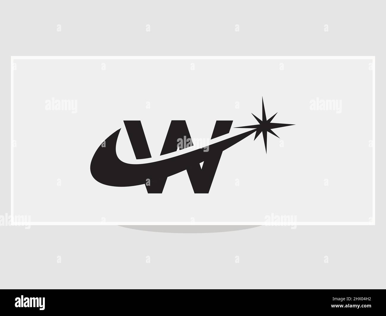 Design moderno con logo W letter con concetto SPARK. Logo SPARK W. Illustrazione Vettoriale