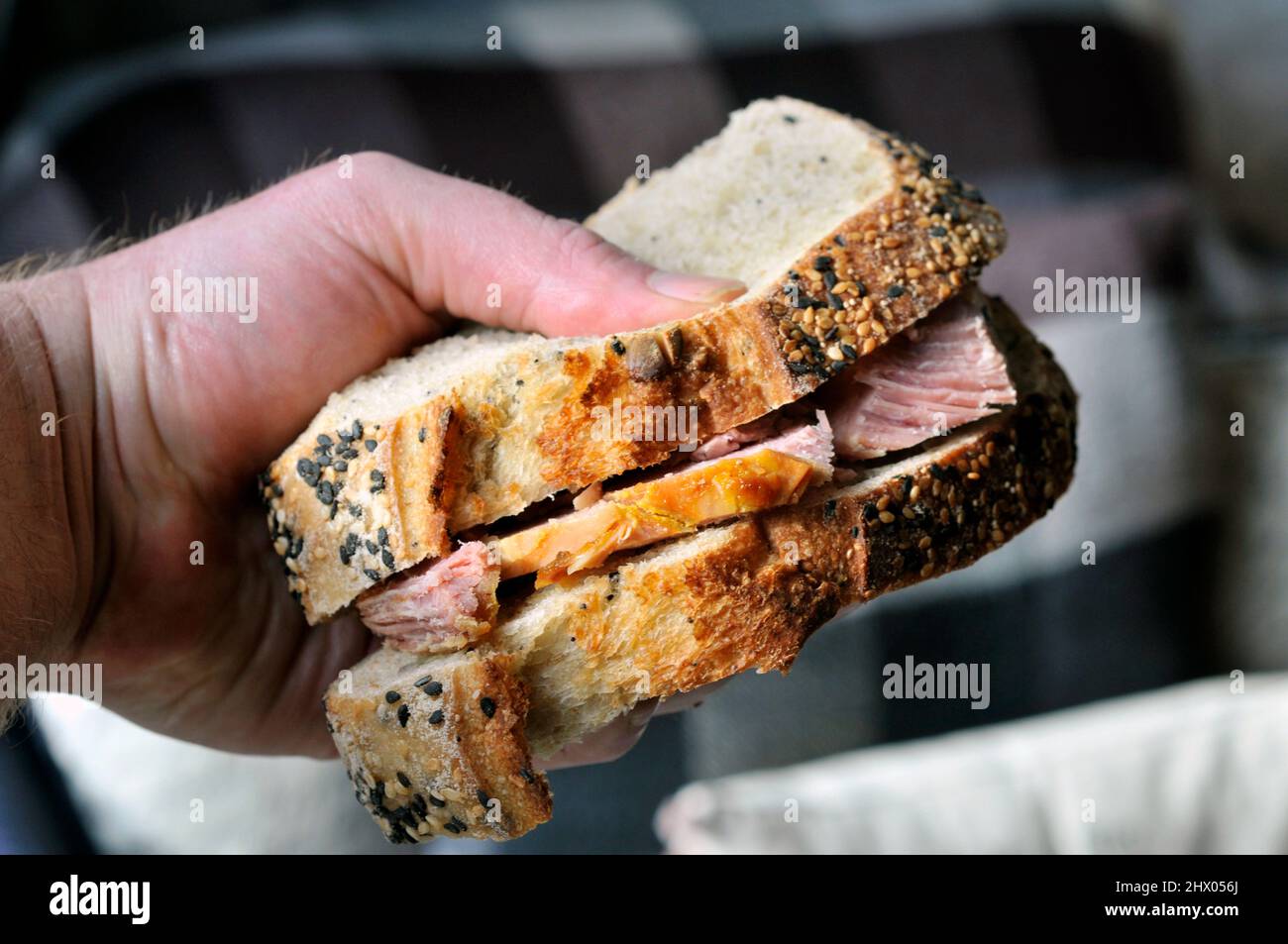 Sandwich Ham Hock Foto Stock