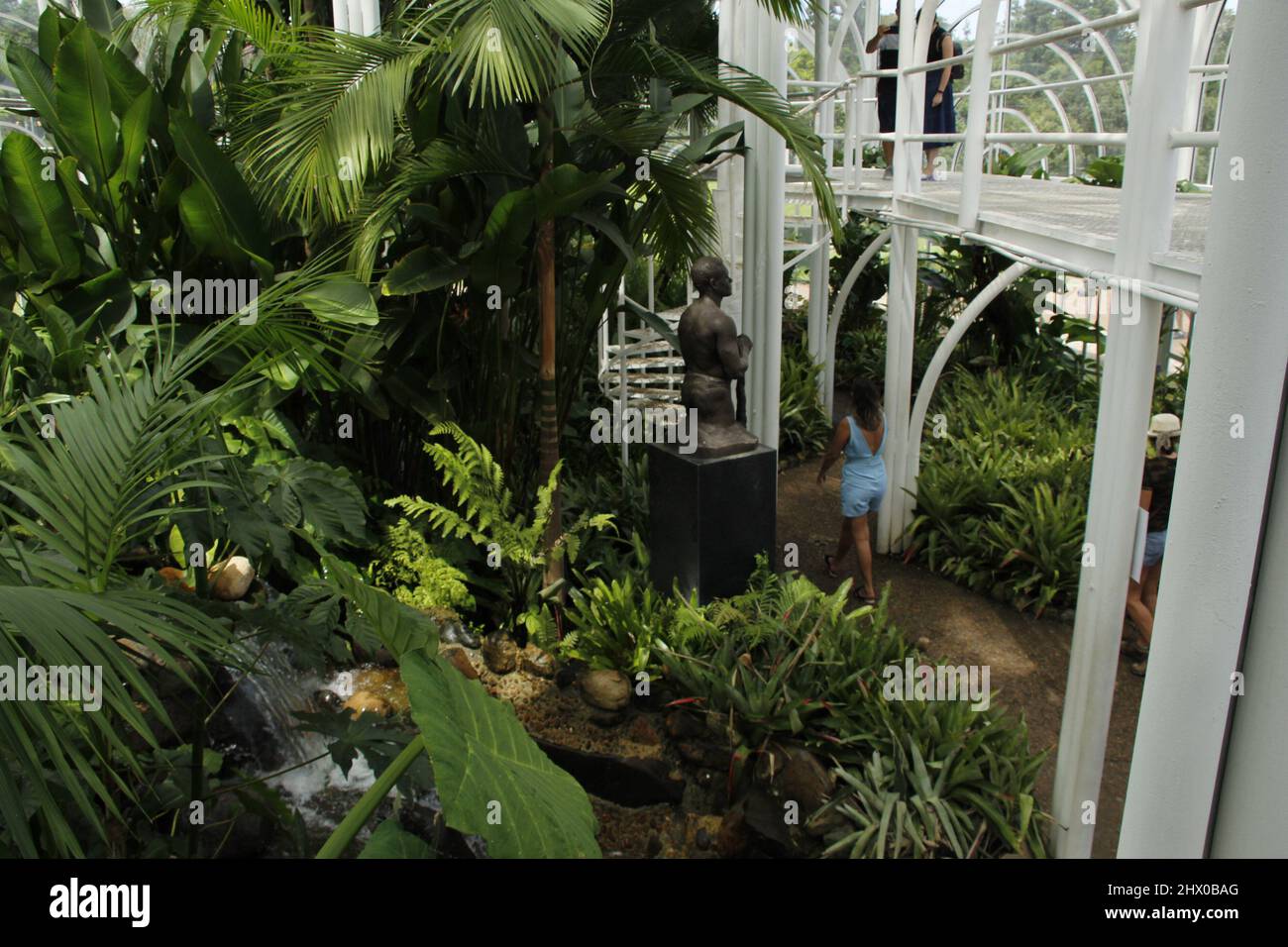 Curitiba, Parana, Brasile. 8th Mar 2022. (INT) movimento nell'Orto Botanico di Curitiba. 8 marzo 2022, Curitiba, Parana, Brasile: Movimento nel Giardino Botanico, una delle principali cartoline e località turistica della città di Curitiba, martedì (8), con intenso calore nella capitale di Parana. (Credit Image: © Edson De Souza/TheNEWS2 via ZUMA Press Wire) Foto Stock