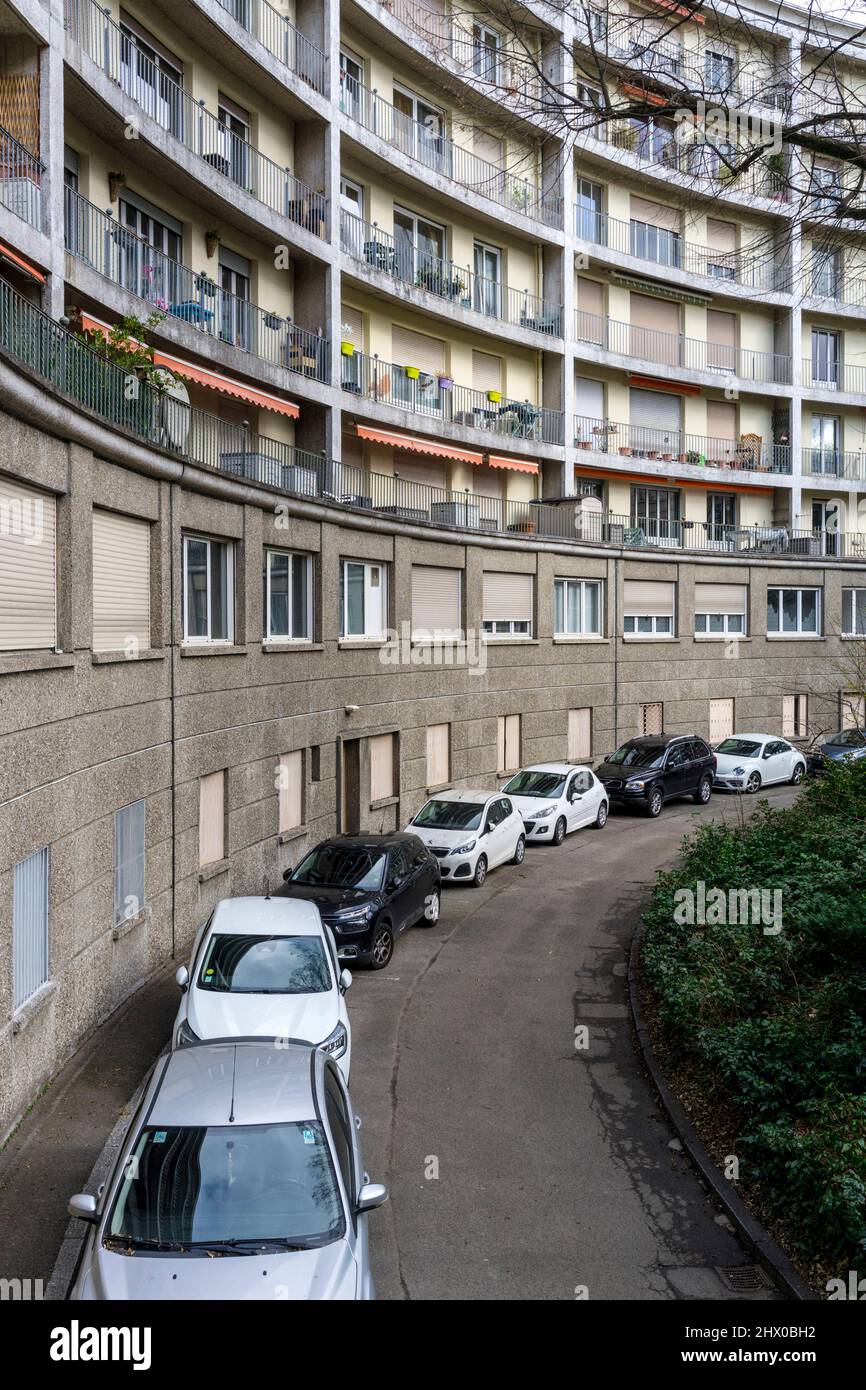 Bâtiment nulaire a Mulhouse/Francia Foto Stock