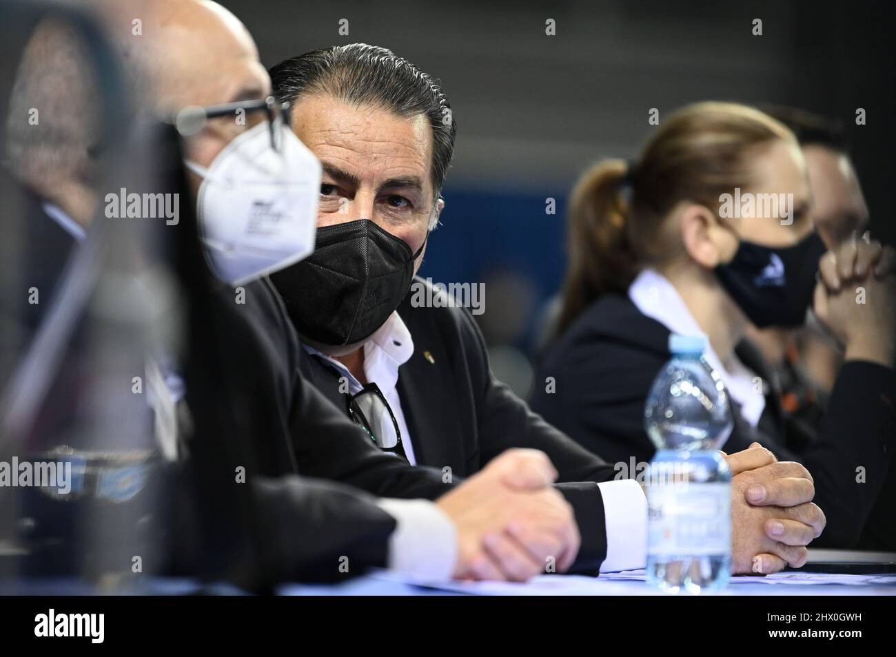 Civitanova Marche, Eurosuole Forum, Italia, 08 marzo 2022, Ferdinando De Giorgi (commissario tecnico della squadra italiana di pallavolo maschile) durante i quarti finali - Cucine Lube Civitanova vs Jastrzebski Wegiel - Volleyball CEV Cup uomini Foto Stock