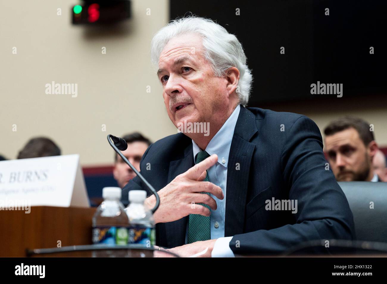Washington, DC, Stati Uniti. 8th Mar 2022. 8 marzo 2022 - Washington, DC, Stati Uniti: WILLIAM BURNS, Direttore, Central Intelligence Agency, parlando ad un'audizione della Camera permanente Select Committee on Intelligence. (Credit Image: © Michael Brochstein/ZUMA Press Wire) Foto Stock