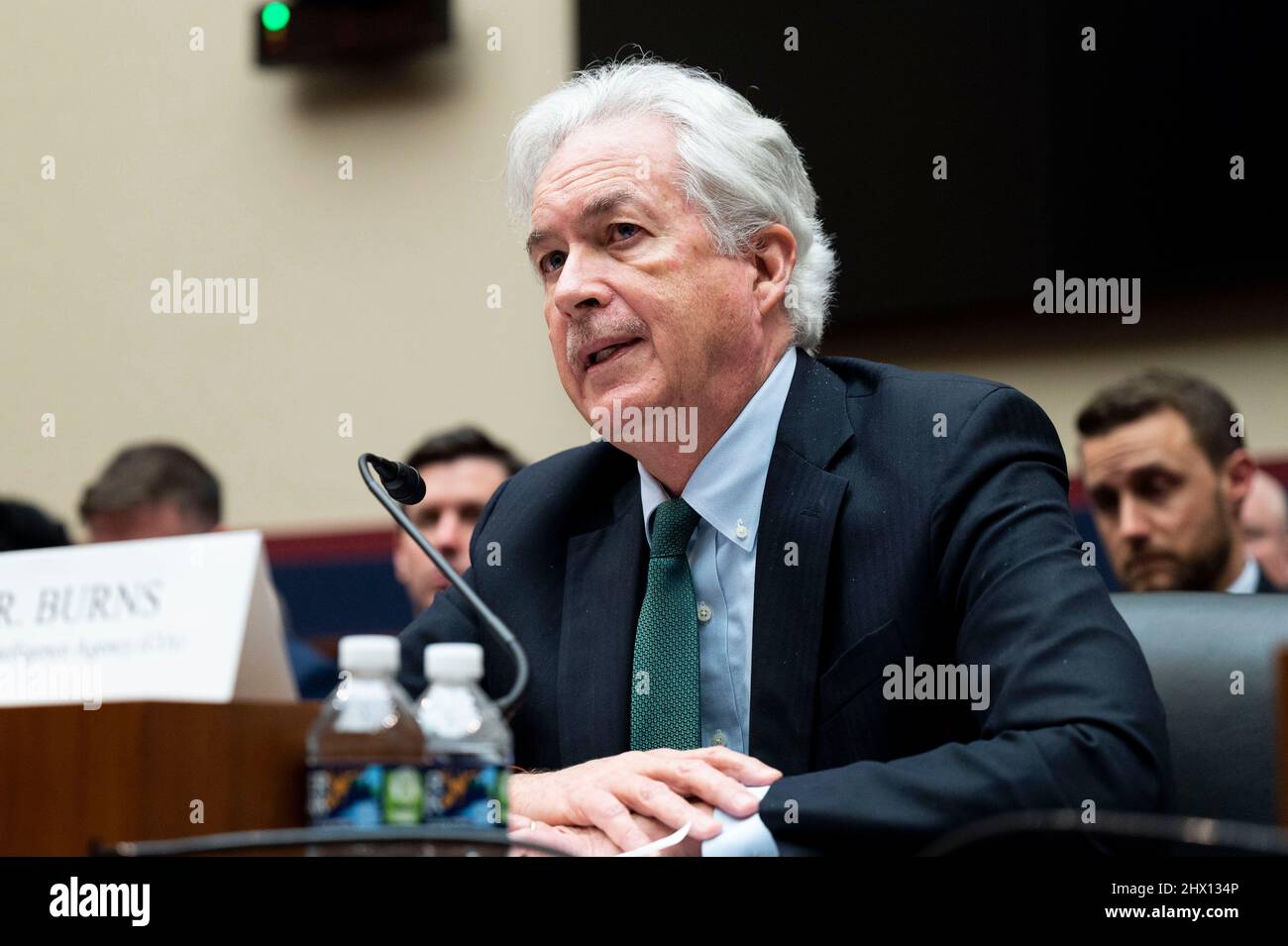 Washington, DC, Stati Uniti. 8th Mar 2022. 8 marzo 2022 - Washington, DC, Stati Uniti: WILLIAM BURNS, Direttore, Central Intelligence Agency, parlando ad un'audizione della Camera permanente Select Committee on Intelligence. (Credit Image: © Michael Brochstein/ZUMA Press Wire) Foto Stock