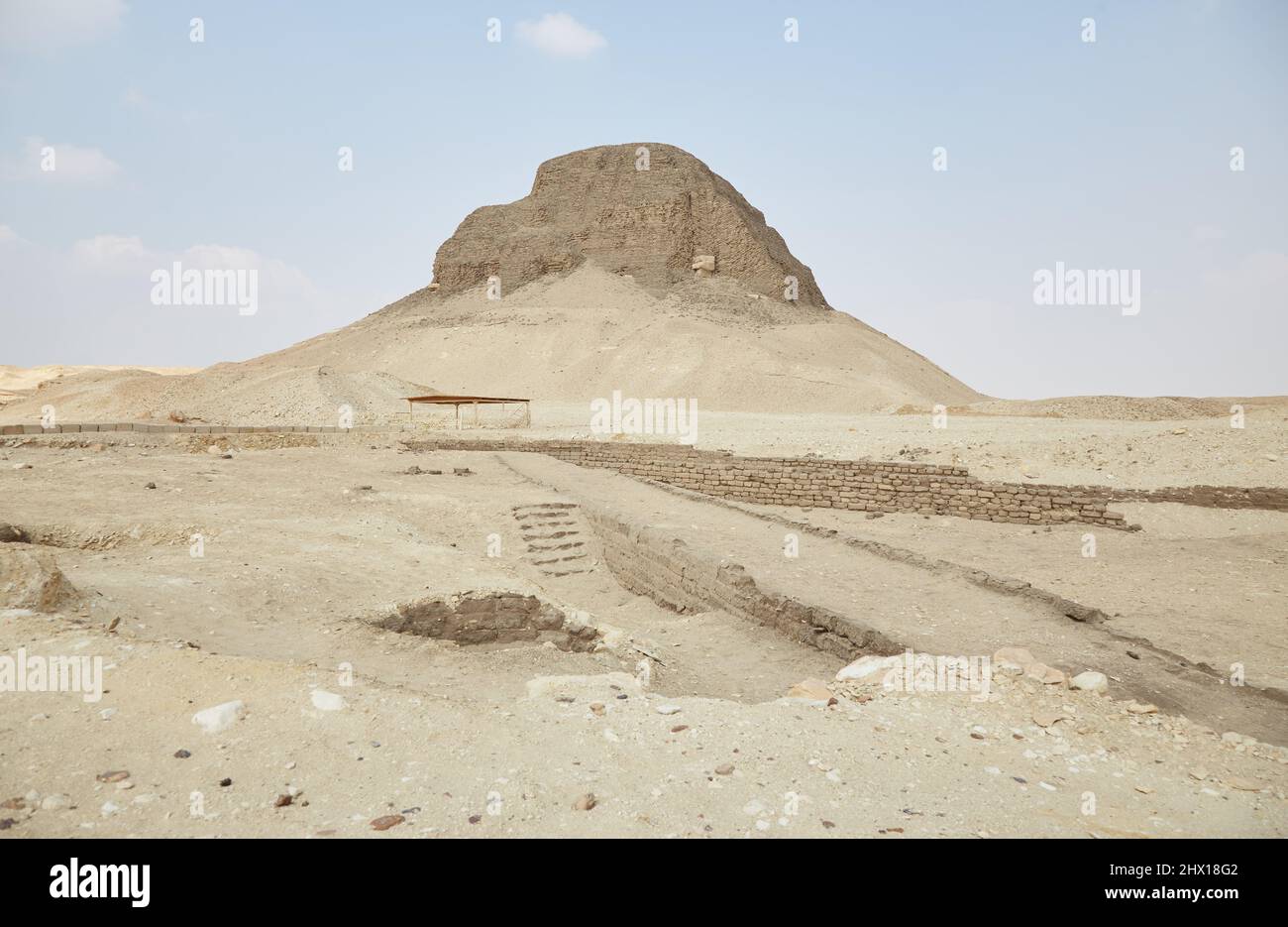 La Piramide di Mudbrick di El Lahun dal Regno di mezzo dell'Egitto Foto Stock