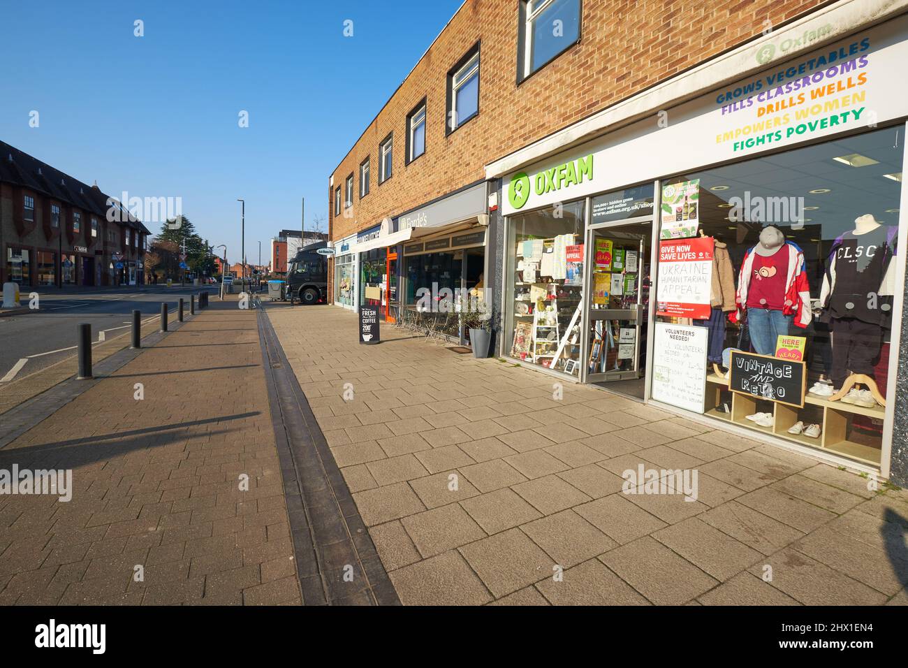 Negozi e High Street a West Bridgford, Nottingham, Regno Unito Foto Stock