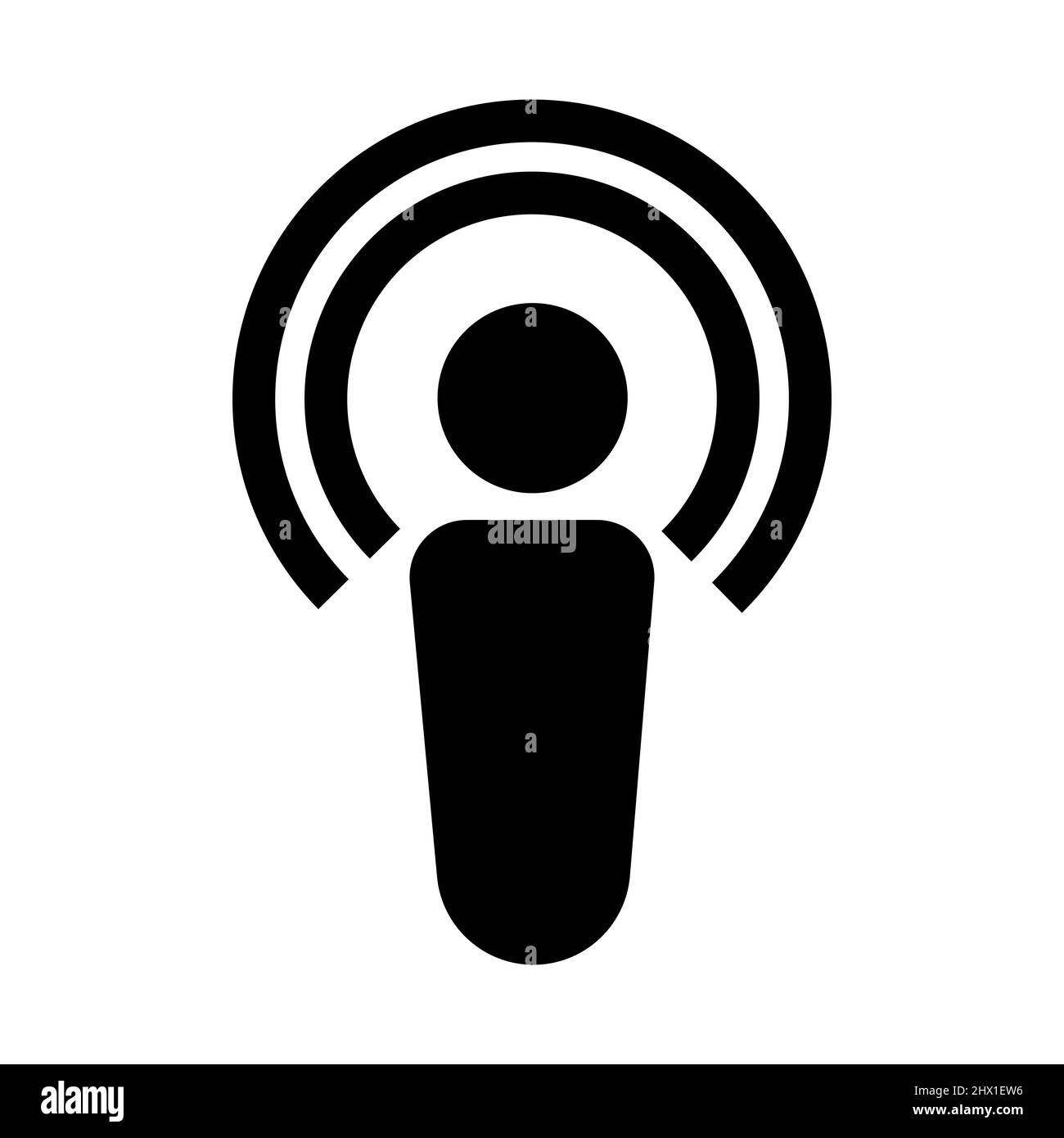 Icona astratta vettoriale sul bianco, illustrazione isolata per grafica e web design. Semplice simbolo piatto. Illustrazione Vettoriale