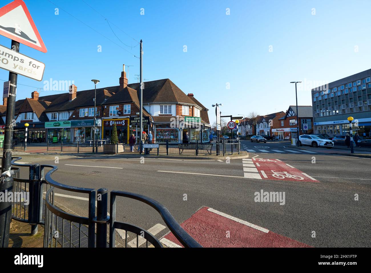 Negozi e High Street a West Bridgford, Nottingham, Regno Unito Foto Stock