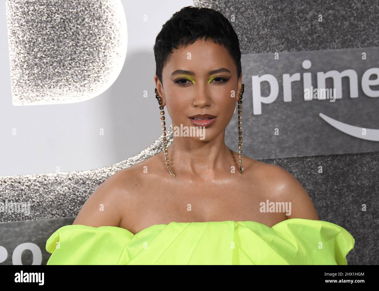 Los Angeles, Stati Uniti. 08th Mar 2022. Andy allo arriva alla prima stagione DI UPLOAD 2 di Amazon prime Video tenuta alla West Hollywood EDITION a West Hollywood, CA martedì 8 marzo 2022. (Foto di Sthanlee B. Mirador/Sipa USA) Credit: Sipa USA/Alamy Live News Foto Stock