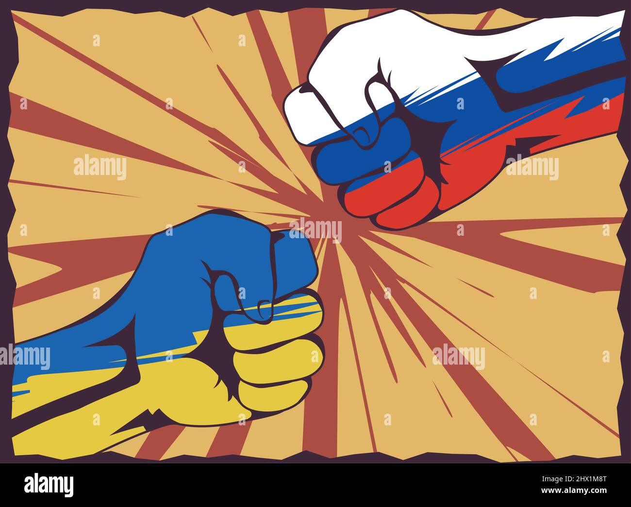 Conflitto tra russia e ucraina Immagini Vettoriali Stock - Alamy