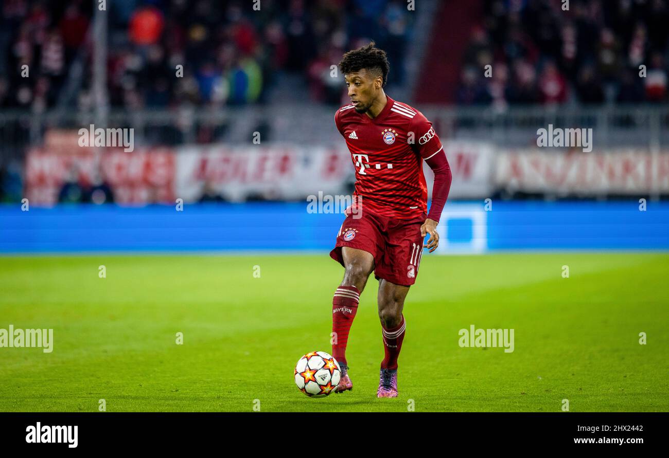 Kingsley Coman (Muenchen) FC Bayern München vs Red Bull Salzburg 08.03.2022, Fussball; Champions League, Saison 2021/22 Foto: Moritz Müller Copyrigh Foto Stock