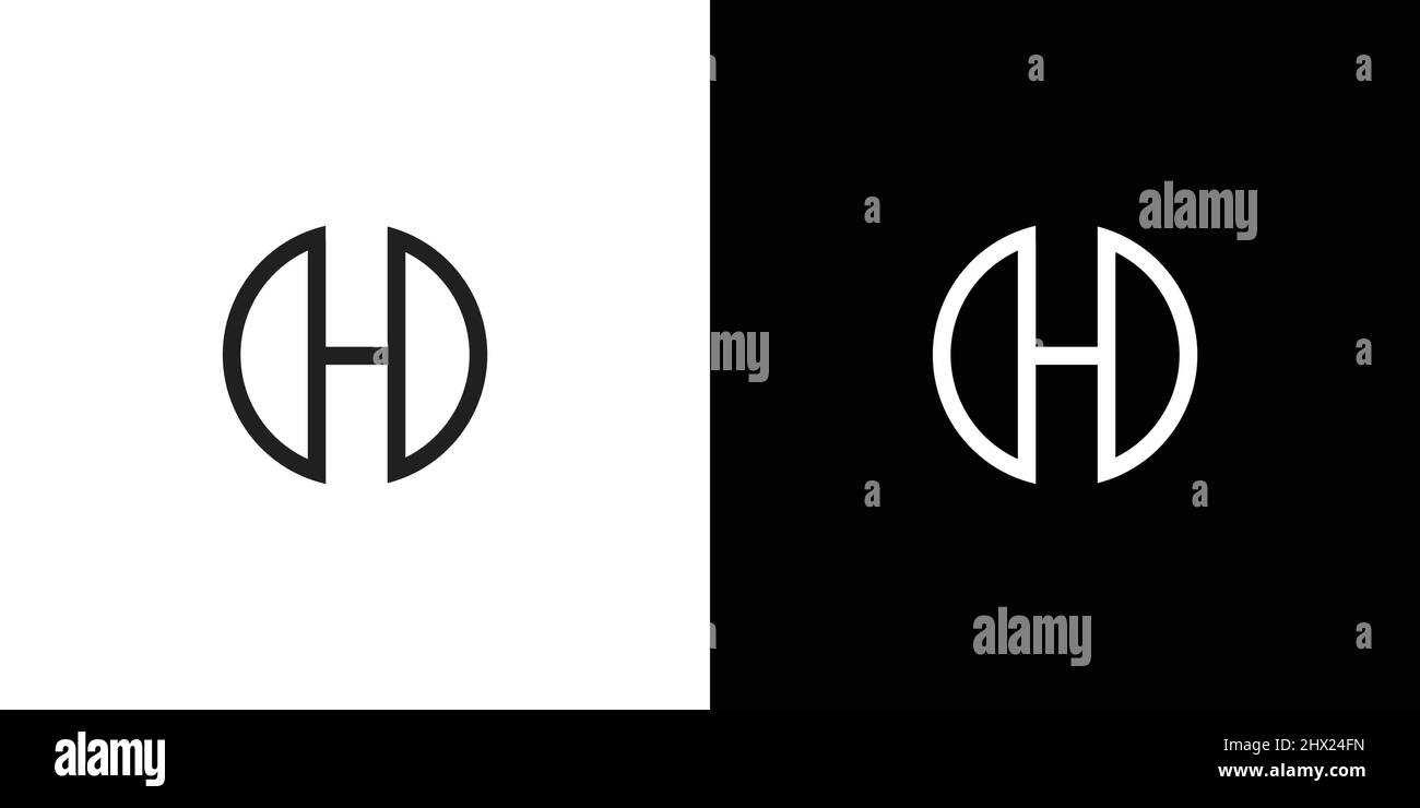 Moderna ed elegante lettera H sigla il logo design Illustrazione Vettoriale