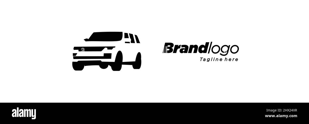design moderno e lussuoso con logo auto dall'aspetto attraente e attraente Illustrazione Vettoriale