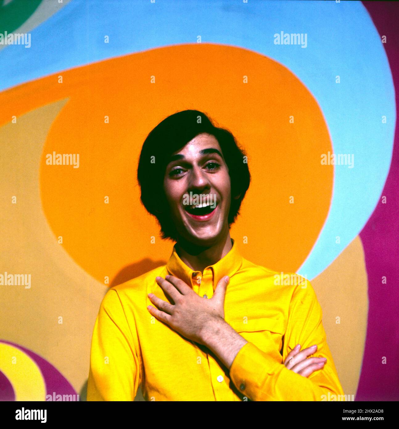 4-3-2-1 Hot and Sweet, ZDF Musiksendung, moderatore: Ilja Richter, 1970. 4-3-2-1 Hot and Sweet, programma di musica TV ZDF, presentatore: Ilja Richter, 1970. Foto Stock