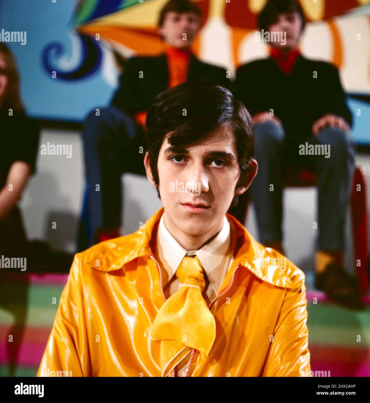 4-3-2-1 Hot and Sweet, ZDF Musiksendung, moderatore: Ilja Richter, 1970. 4-3-2-1 Hot and Sweet, programma di musica TV ZDF, presentatore: Ilja Richter, 1970. Foto Stock