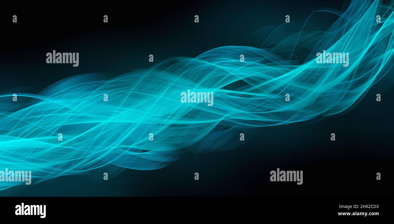 Astratto tecnologia linee VIBRANT Light Blue colori Trend astratto sfondo Foto Stock