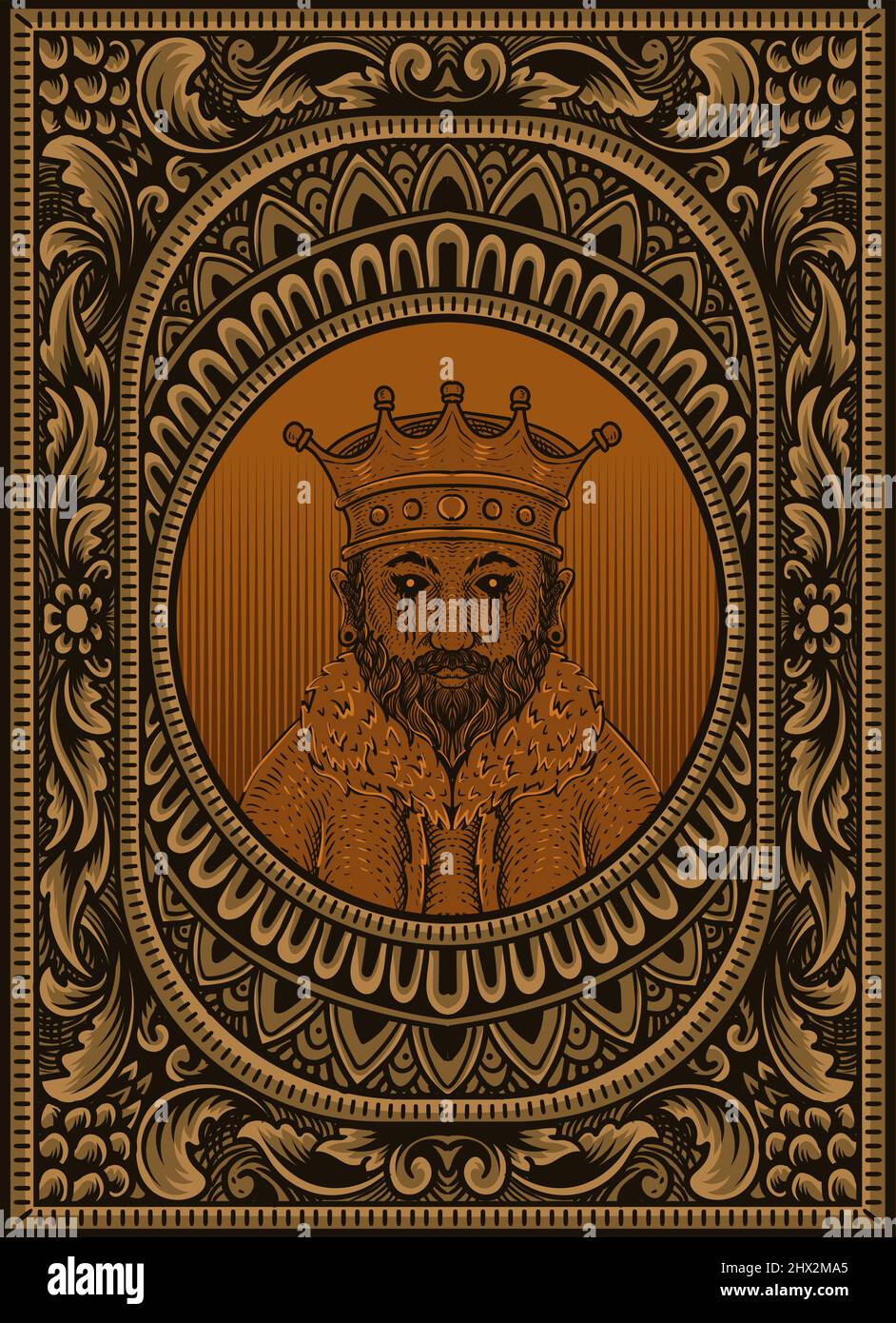 illustrazione dello stile di incisione del cuore umano Illustrazione Vettoriale