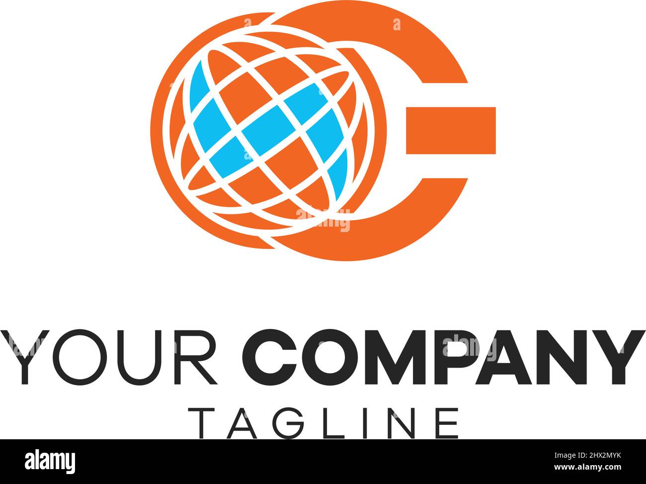 Un logo aziendale di tecnologia semplice e moderna Illustrazione Vettoriale