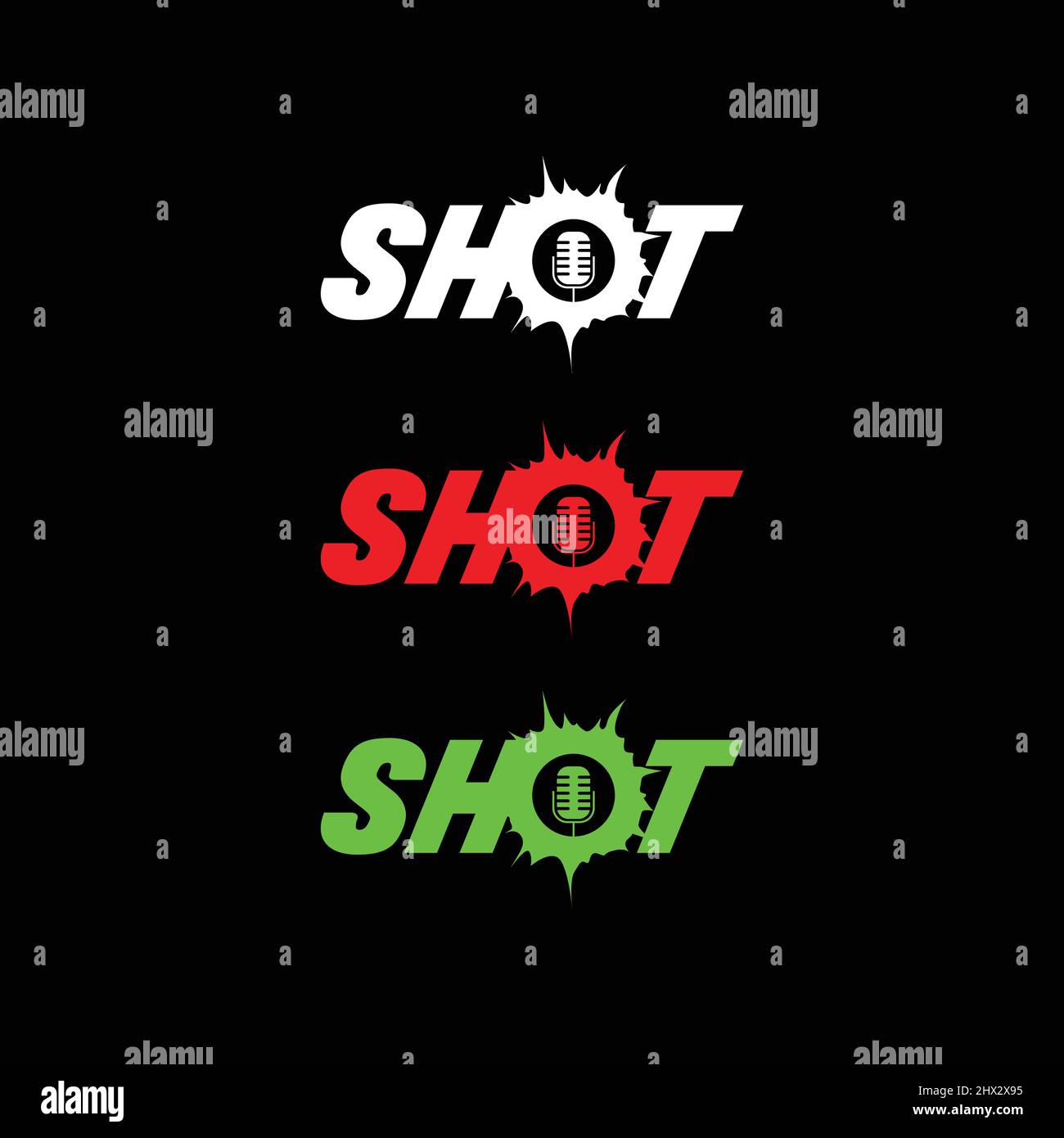 Design accattivante e professionale del logo del podcast Illustrazione Vettoriale