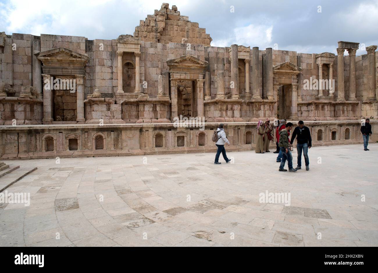 Jerash, South Theatre (2th secolo). Giordania. Foto Stock