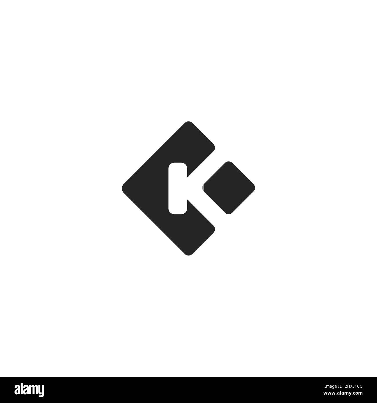Le iniziali del logo K sono semplici e moderne. Illustrazione Vettoriale