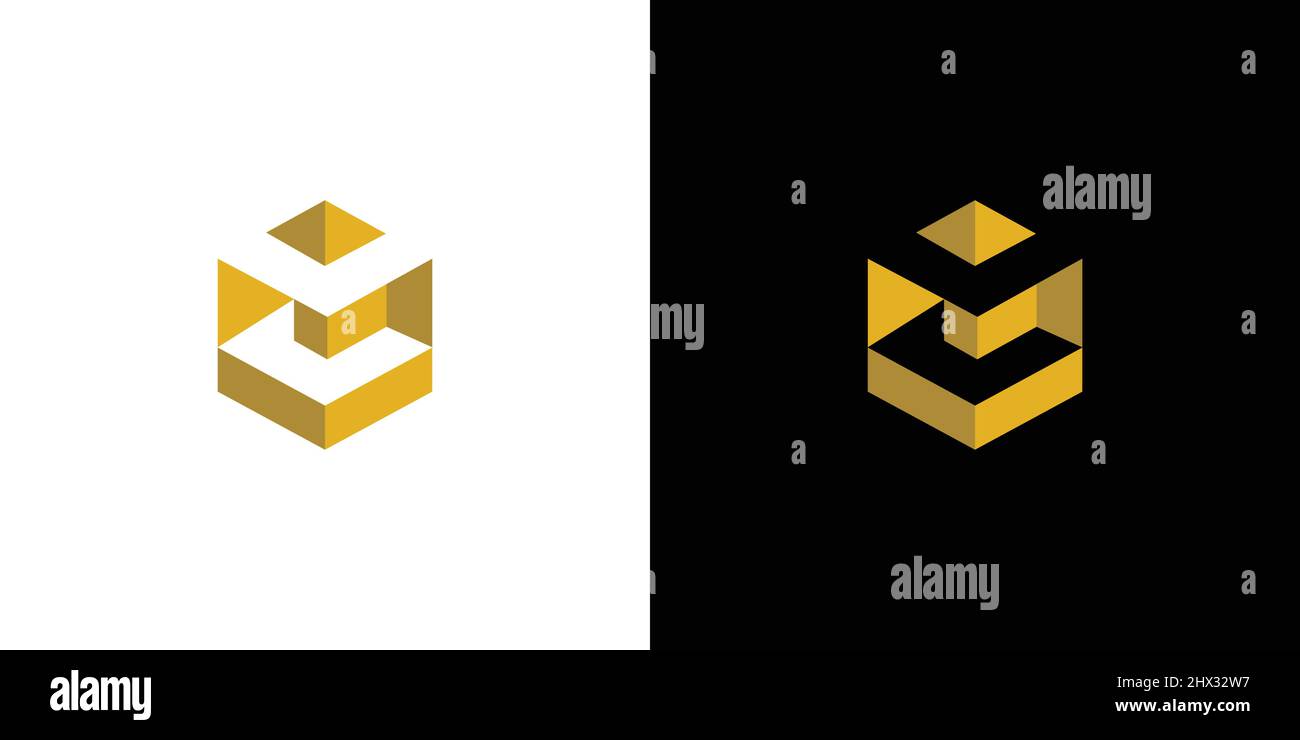 Design moderno e sofisticato con logo LC Letter Initial Illustrazione Vettoriale