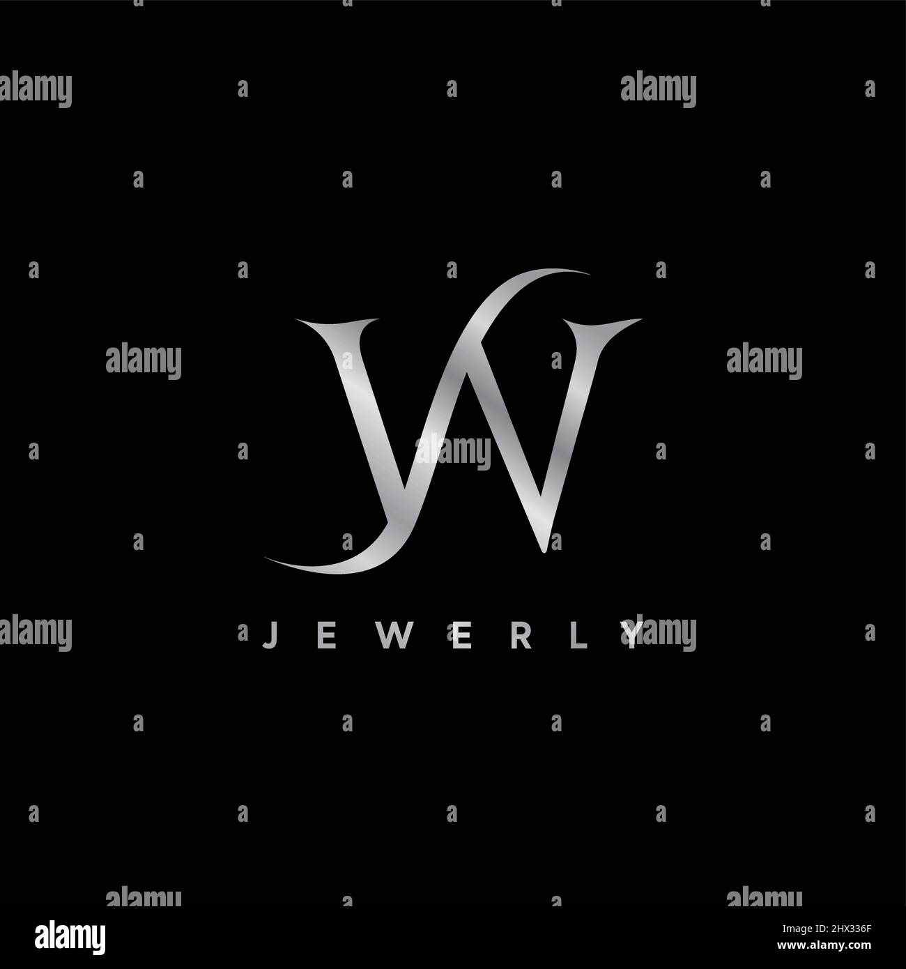 Il logo WS iniziale è elegante e lussuoso Illustrazione Vettoriale