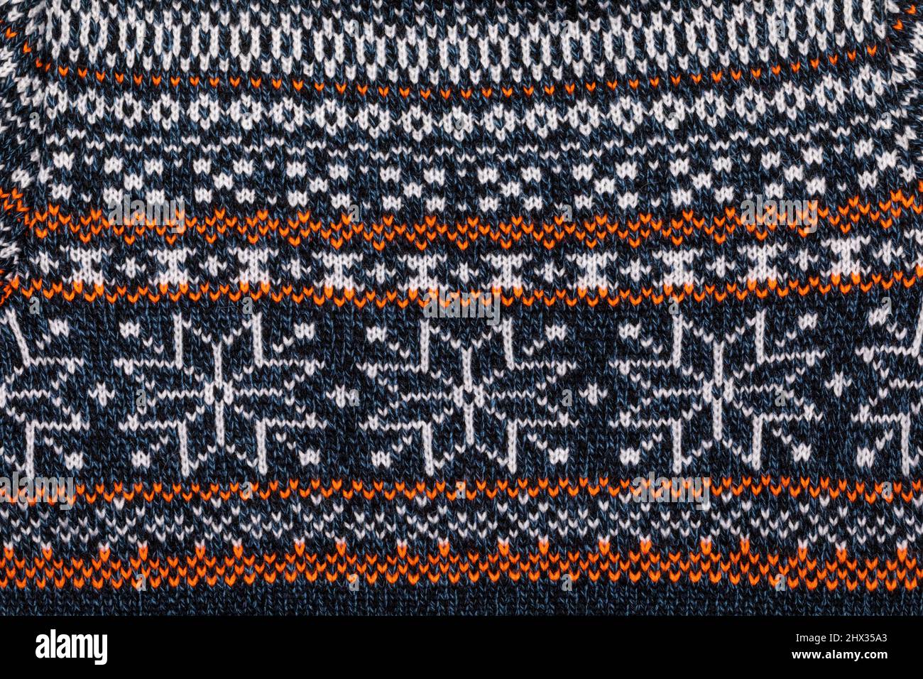 Tessuto maglione con ornamento in maglia norvegese (Selburose) Foto Stock