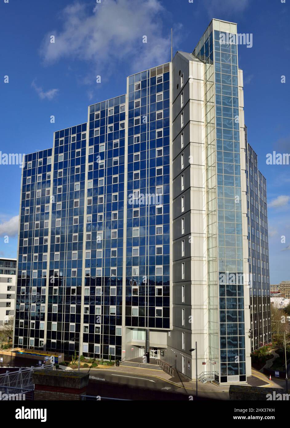 Churchill Place edificio di appartamenti, Basingstoke centro città, Hampshire Foto Stock