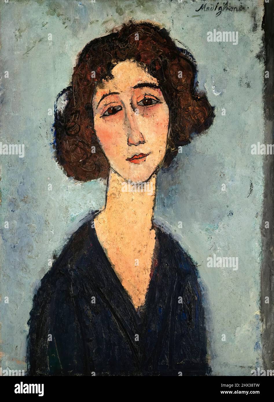 Jeune Femme (Totote de la Gaîté), dipinto a olio su tela di Amedeo Modigliani, circa 1917 Foto Stock