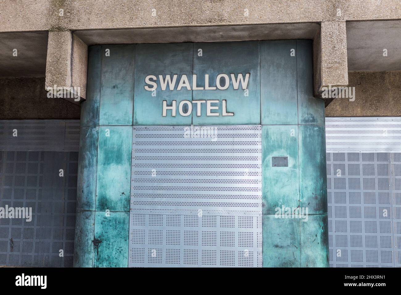 L'entrata anteriore dell'ex Swallow Hotel a Stockton on Tees, Inghilterra, Regno Unito Foto Stock