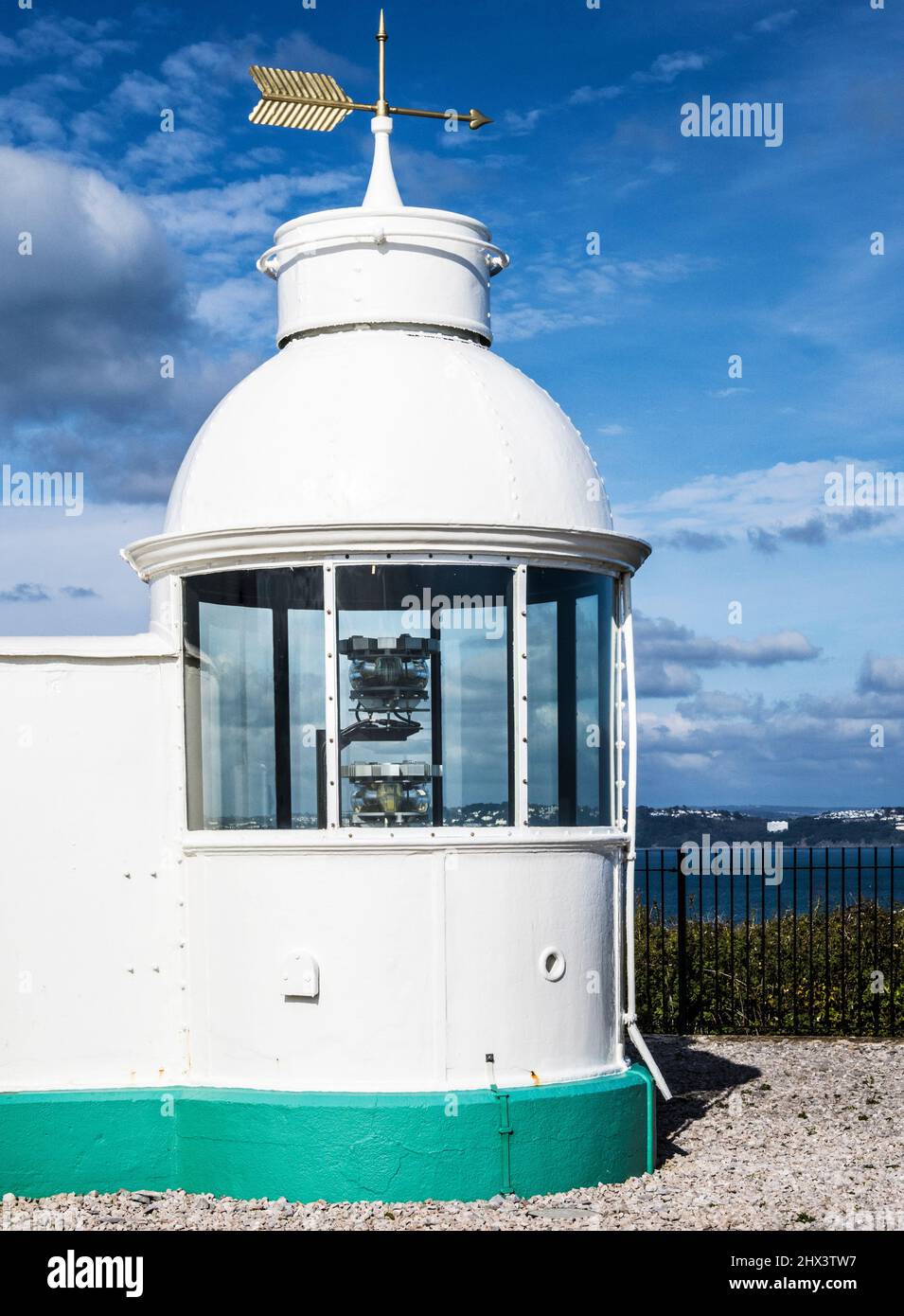 Berry Head Lighthouse, una delle torri più piccole delle Isole britanniche, vicino a Brixham, Devon. Foto Stock