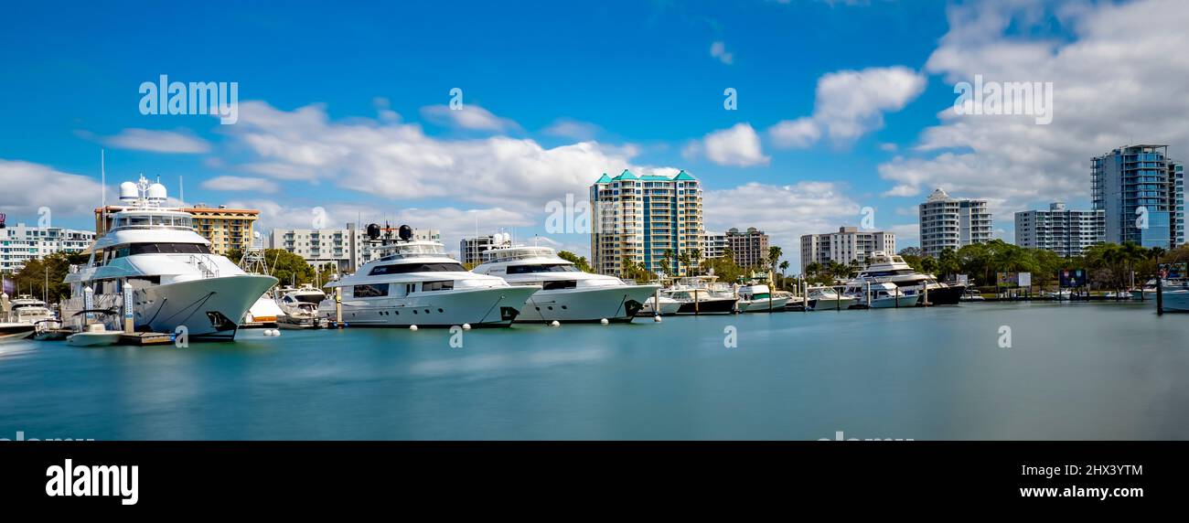 Lungomare di Sarasota da Bayfront Park a Sarasota Florida USA Foto Stock