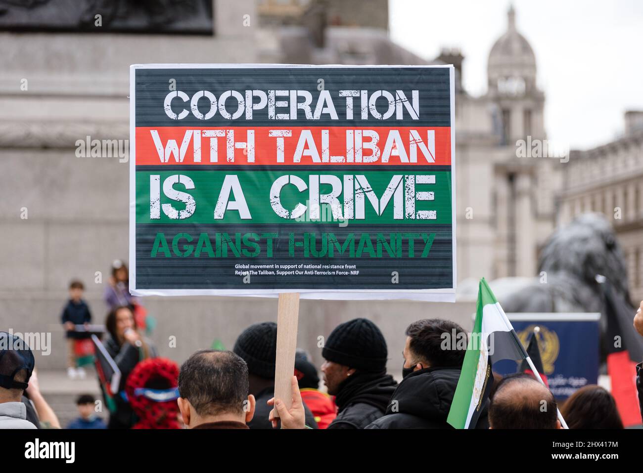 Londra, Regno Unito. 14th Nov 2021. Protesta contro i talebani a Trafalgar Square Foto Stock