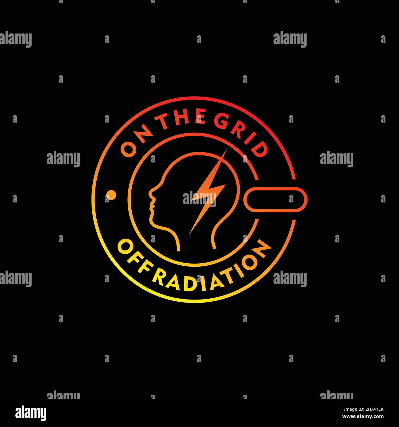 Logo dei pericoli della radiazione moderna e professionale #1 Illustrazione Vettoriale