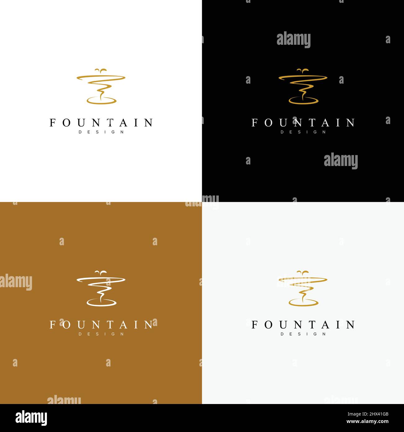 Design elegante e moderno con logo 2 Illustrazione Vettoriale